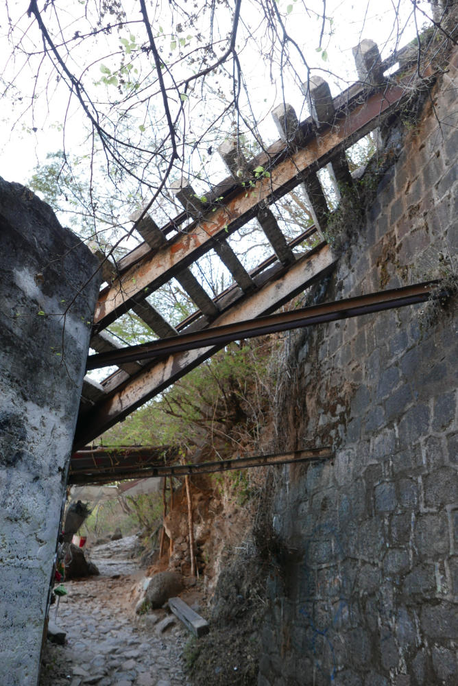 Former cable car funicular in Barranca de Huentitan