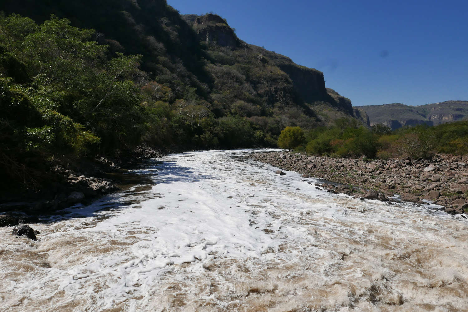 Grande de Santiago river in Barranca de Huentitan canyon