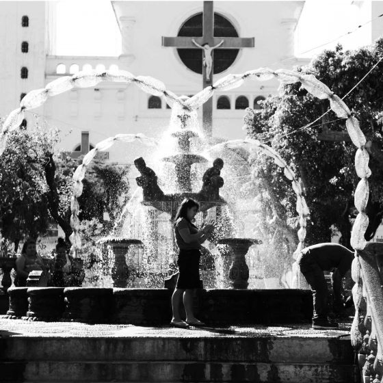 Parque Central square in Juayua, El Salvador