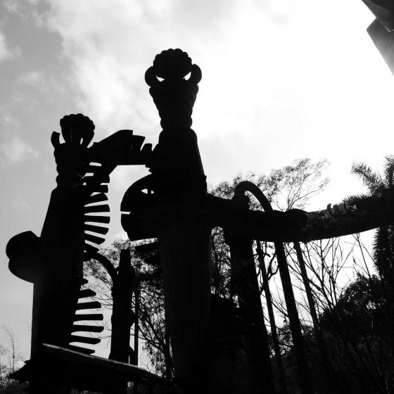 Tower structure in Las Pozas surrealist garden in Xilitla