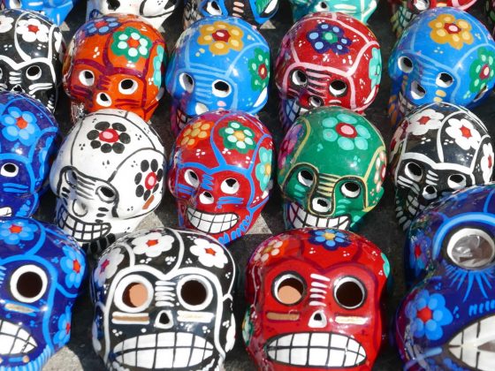 Souvenir skulls in Oaxaca