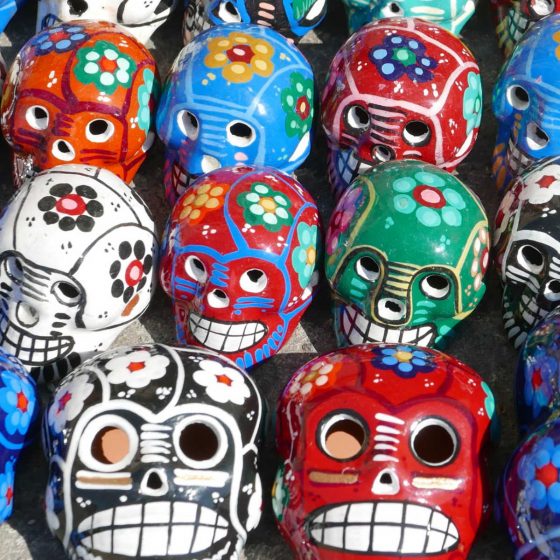 Souvenir skulls in Oaxaca
