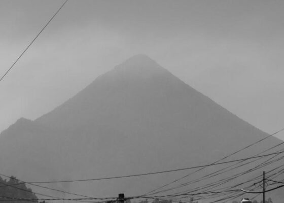 Morning view of Santa Maria volcano, Xela