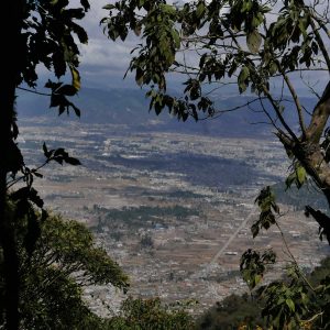 Panorama view of Xela from Santa Maria volcano
