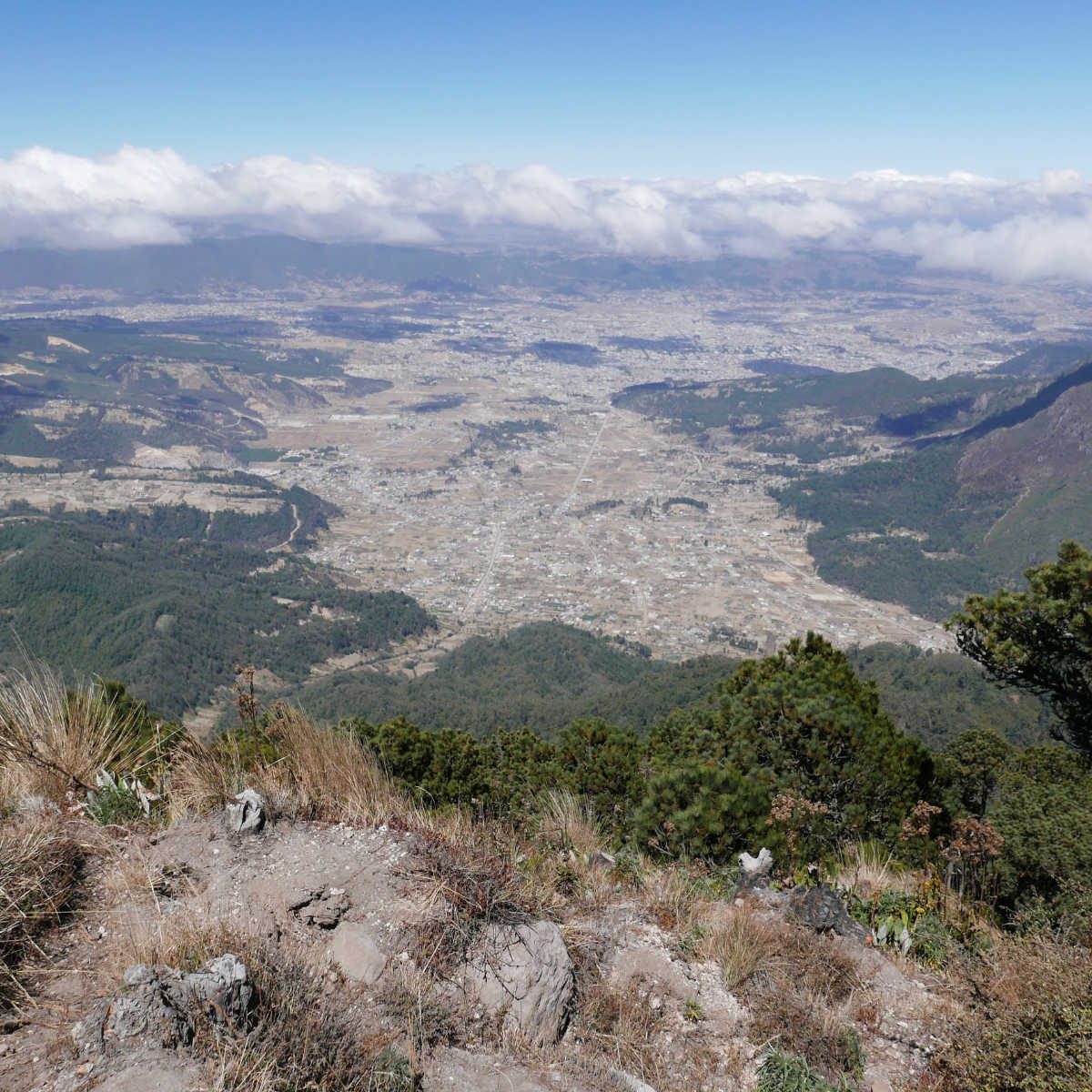 View from volcano Santa Maria near Xela, Guatemala