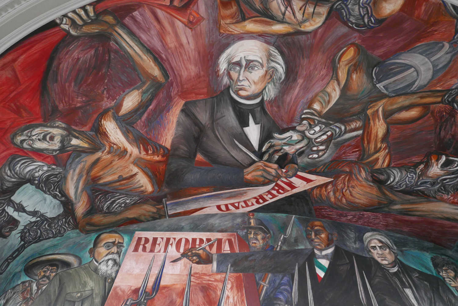 Mural by Orozco in Chamber of Deputies of Palacio Gobierno in Guadalajara