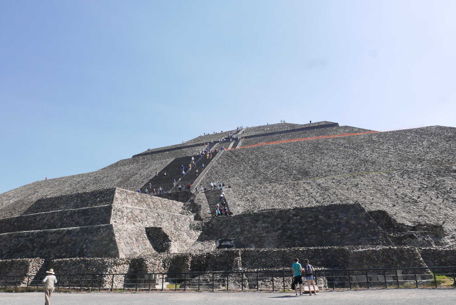 Closer look of Pyramid of the Sun in Teotihuacan
