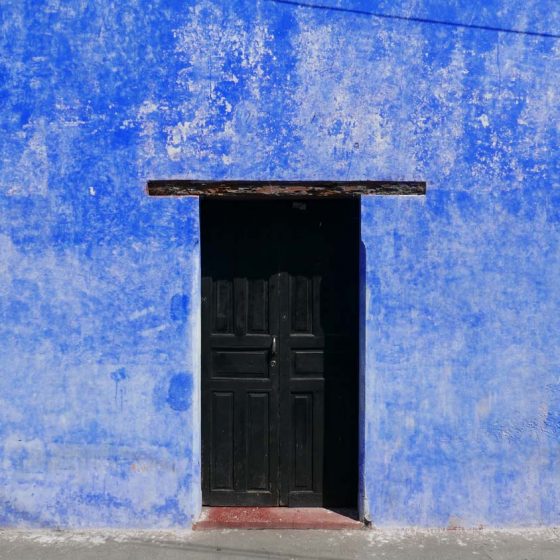 Blue house in Antigua Guatemala