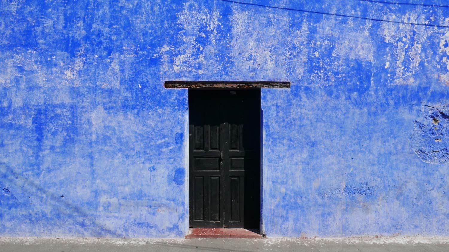 Blue house in Antigua Guatemala