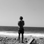 Man at El Tunco beach in El Salvador