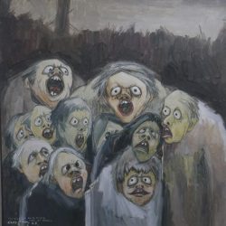Painting about the civil war in MARTE museum in San Salvador