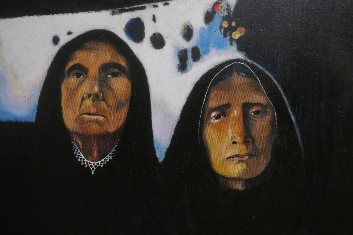 Painting about the civil war in MARTE museum in San Salvador