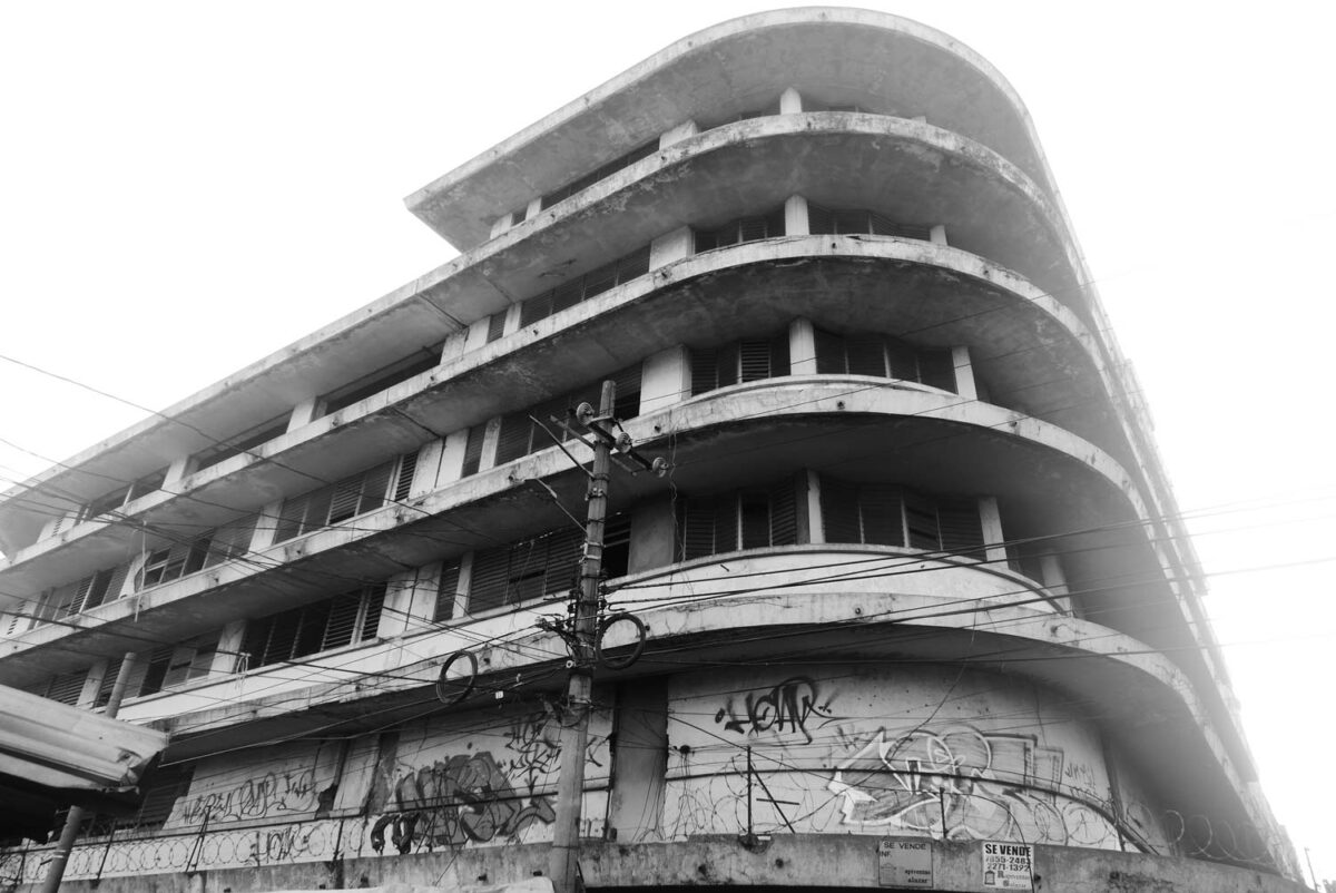 Dilapidated building near Plaza Morazan in San Salvador