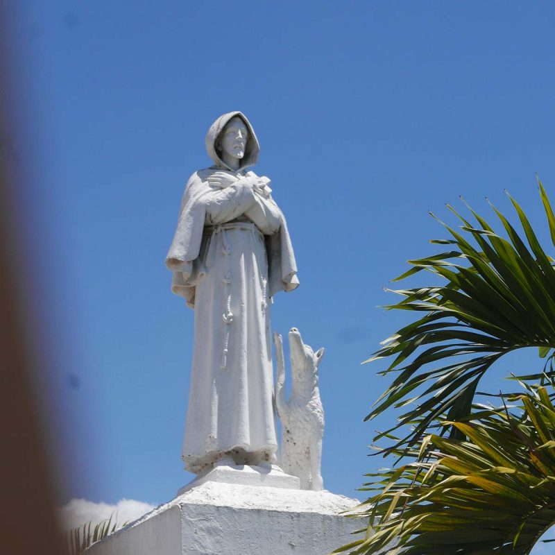 Statue of a monk in Esteli, Nicaragua