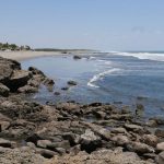 View of Las Penitas beach, near Leon in Nicaragua