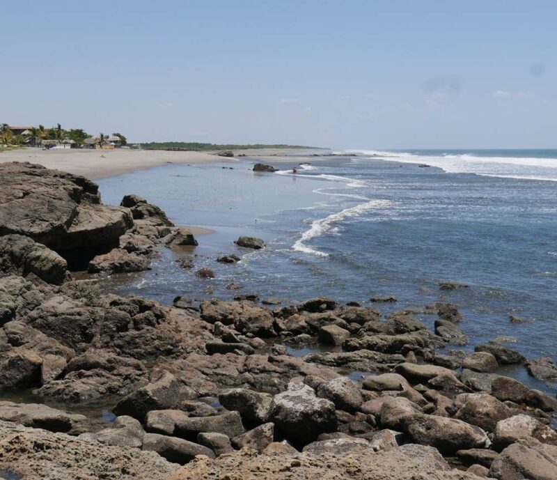View of Las Penitas beach, near Leon in Nicaragua
