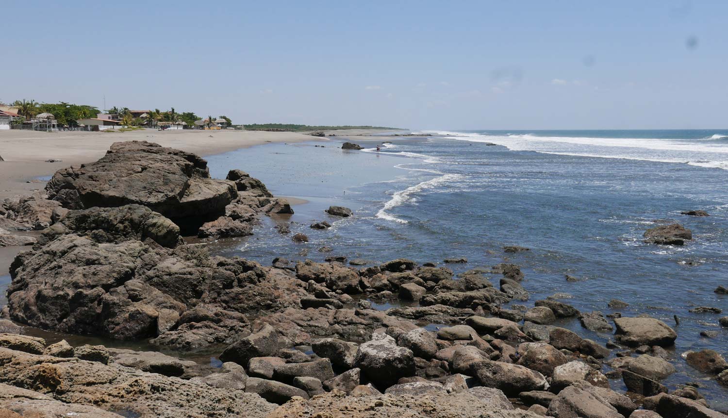View of Las Penitas beach, near Leon in Nicaragua