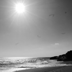 Sun shining on Las Penitas beach, near Leon in Nicaragua