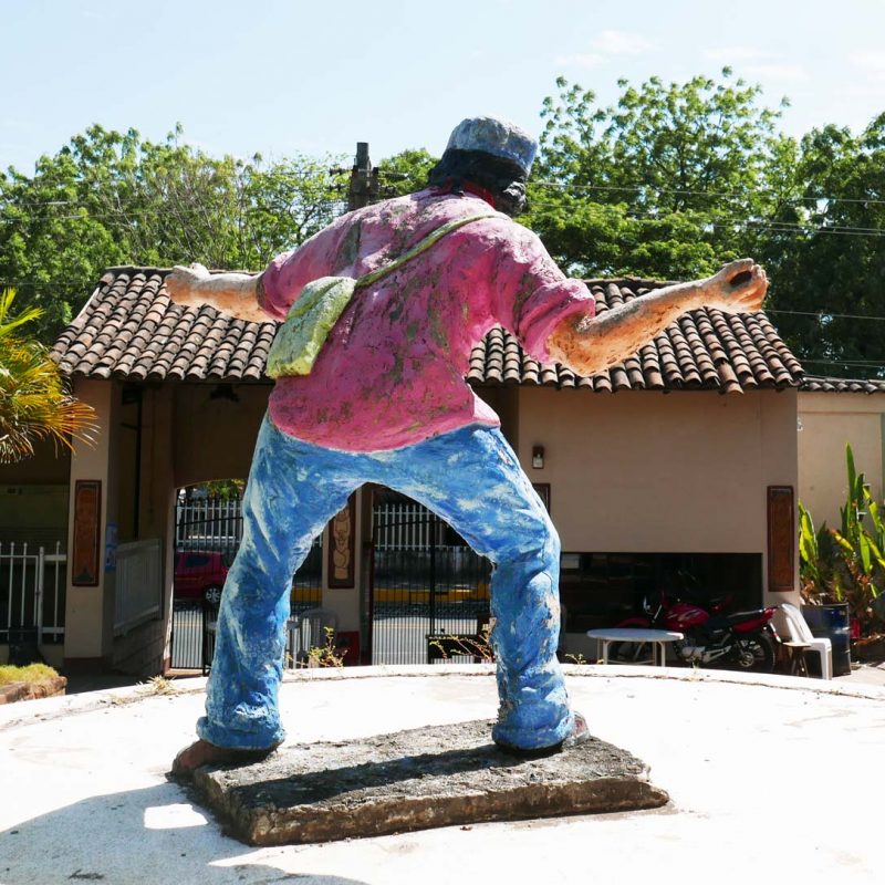 Guerilla statue in museum of Traditions and Legends in Leon, Nicaragua