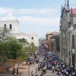 School kids in Parque Central in Leon, Nicaragua