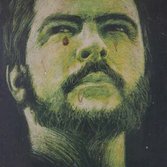 Painting of Sandinista in Revolution museum in Leon, Nicaragua