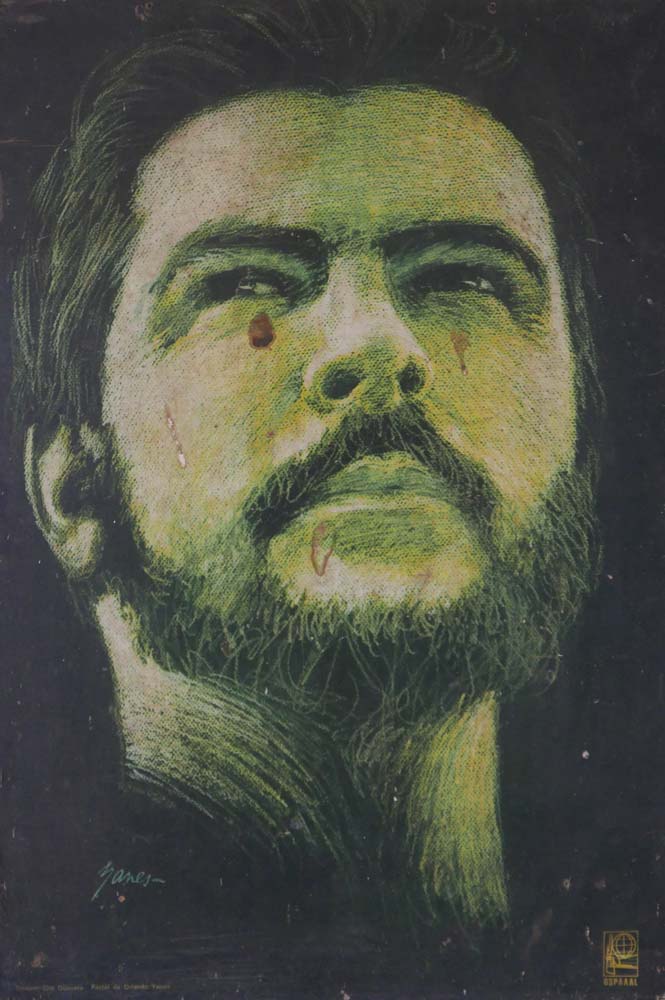 Painting of Sandinista in Revolution museum in Leon, Nicaragua