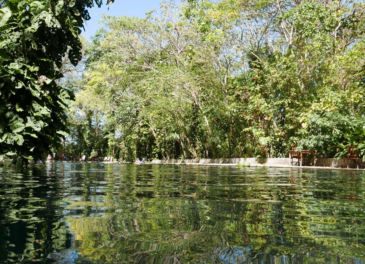 Ojo de Agua, a swimming pool in the jungle of Ometepe is land in Nicaragua