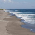 Main part of Playa Poneloya, the western end of Las Penitas area, near Leon in Nicaragua