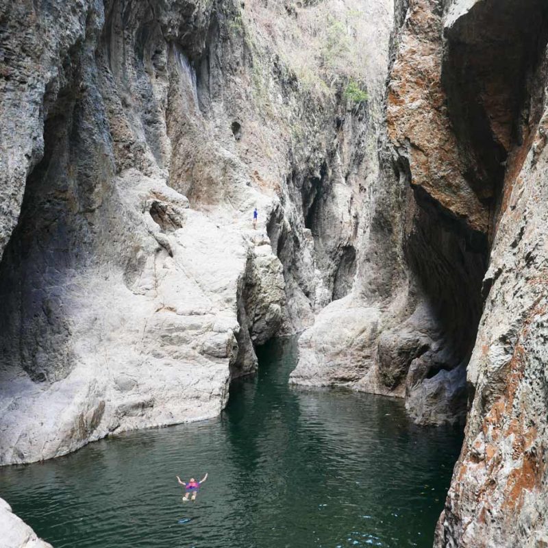 The final jump in Somoto canyon
