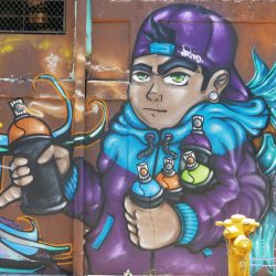Tag Team. Street art in San Jose, Costa Rica