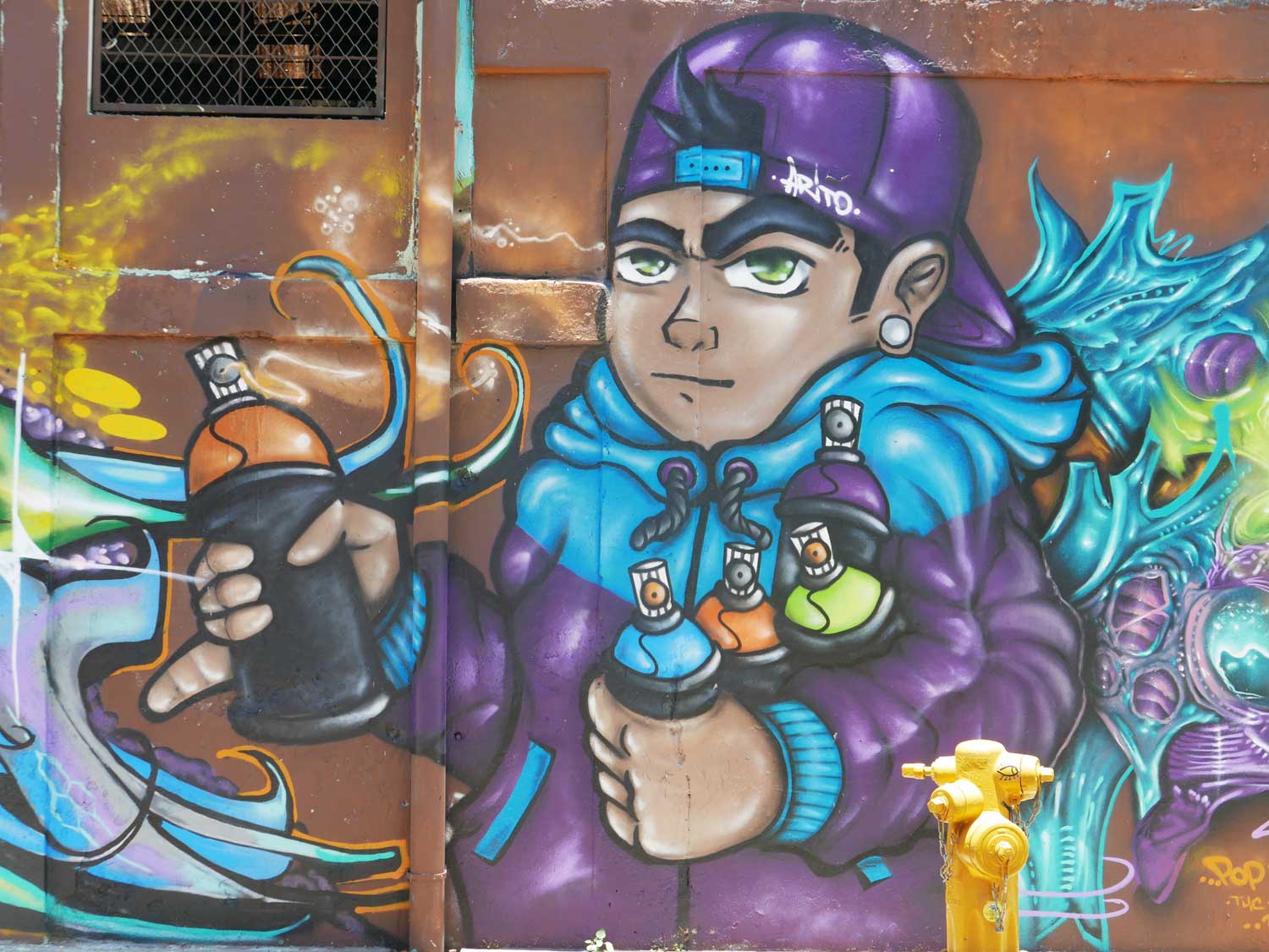 Tag Team. Street art in San Jose, Costa Rica