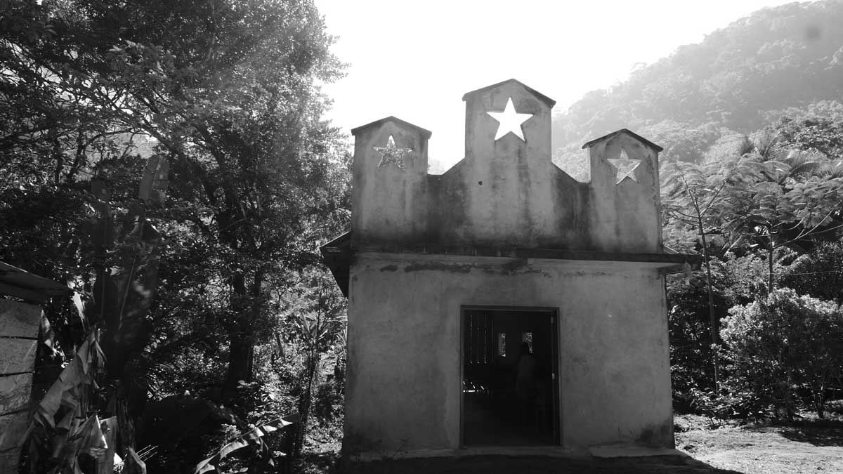 Church near the Agua Azul waterfalls in Mexico