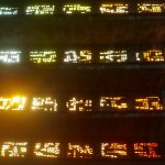 Magic light coming through the stained glass of Iglesia El Rosario in El Salvador