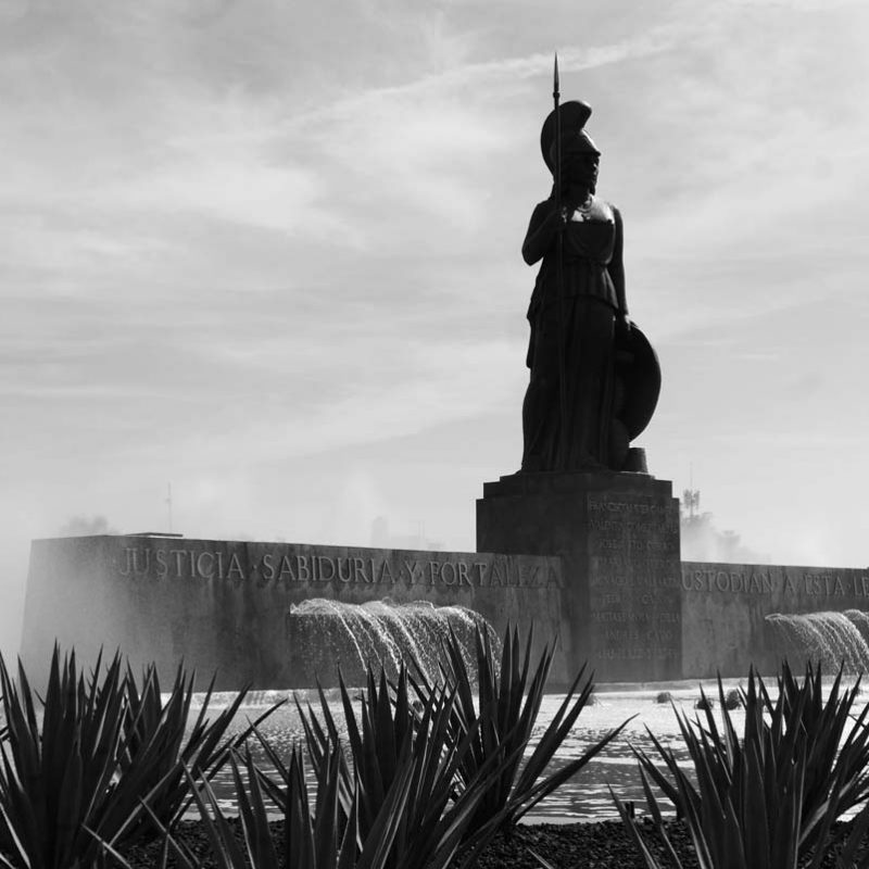 Glorieta la Minerva roundabout in Guadalajara