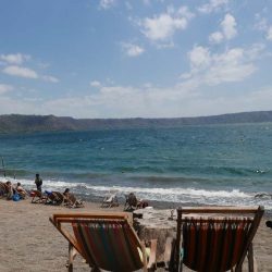 Beach chairs at Laguna de Apoyo