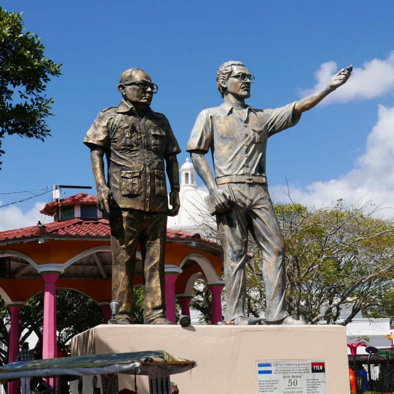 Carlos Fonseca statue in Morazan Park in Matagalpa