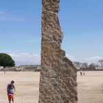 Sun clock of the Monte Alban archaelogical ruins near Oaxaca in Mexico