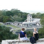 Panorama of Palenque site and beyond in the jungle