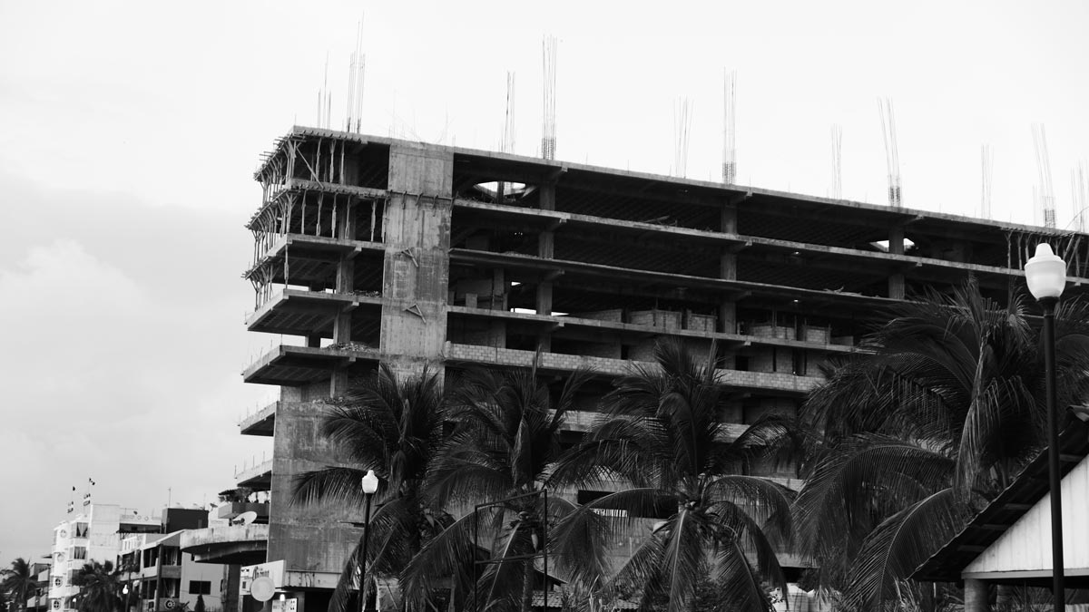 New hotel construction being paused at Zicatela beach in Puerto Escondido