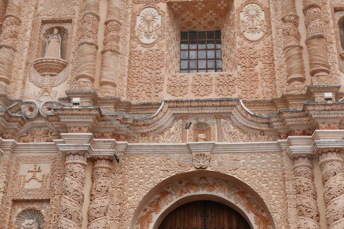 Church facade in San Cristobal de las Casas