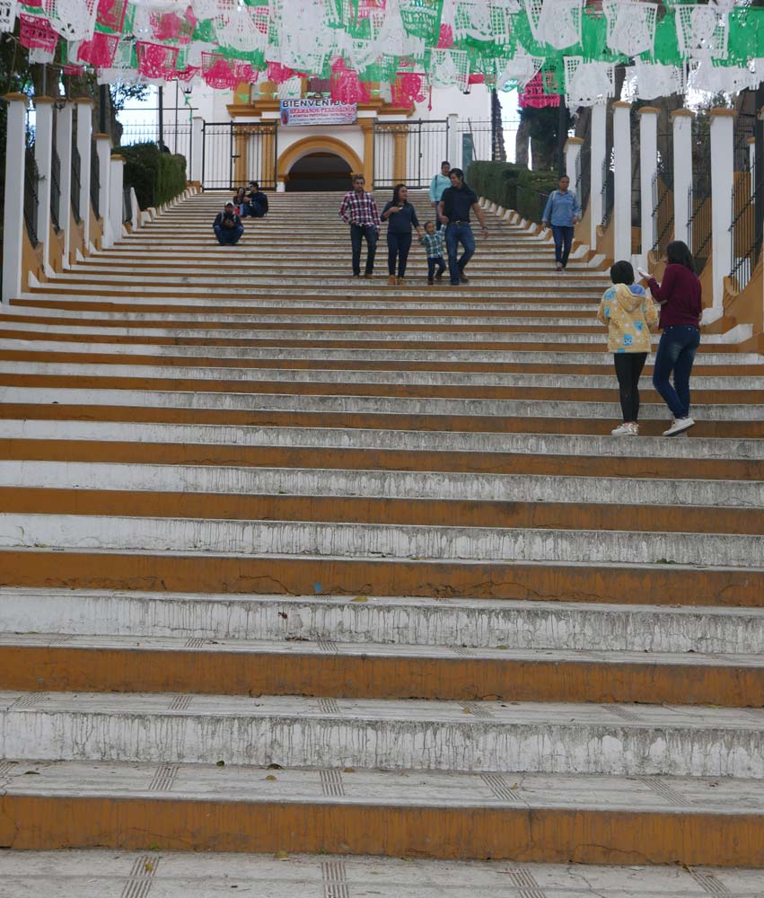 Stairs to the Iglesia de nuestra senora Guadalupe