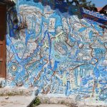 Street art on the stairs in San Cristobal