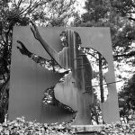 Steel sculpture at Santo Domingo del Cerro near Antigua