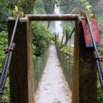 Hanging bridge at Machay waterfall