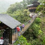Hanging footbridge at Pailon del Diablo