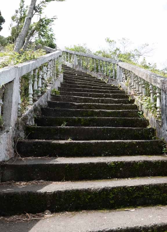 Stairs to Cerro de la Cruz in Banos