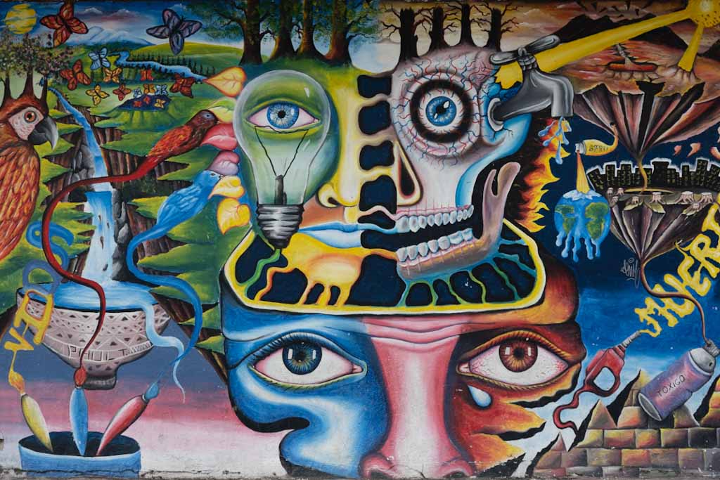 Street art in Banos: Dali