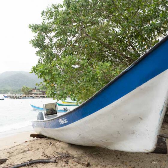 Small boat at the Capurgana beach