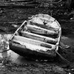Abandoned boat in Capurgana