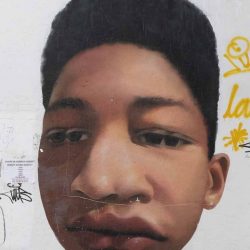 Bogota street art: black kid